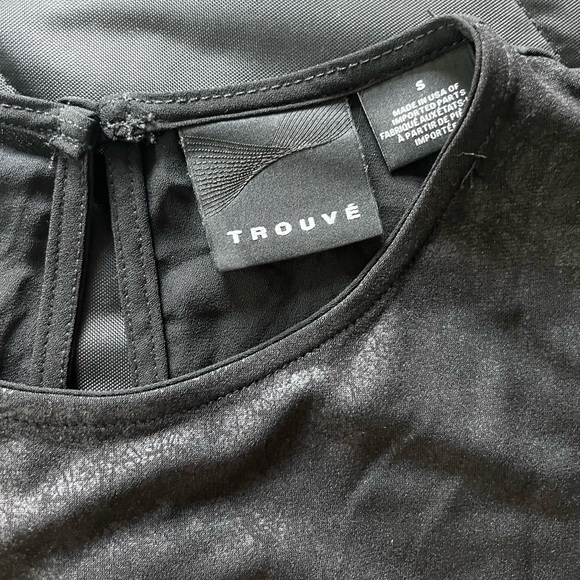 Trouve faux leather drape high neck blouse top size Small - Picture 3 of 8